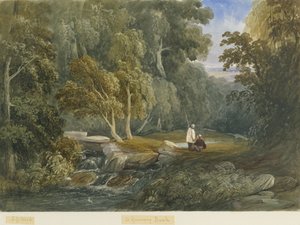 Greenway Bank: aquarel door Lewis John Wood