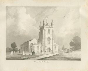 Kingswinford Kerk: sepia tekening, 1837