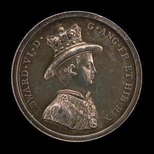 Edward VI, 1537-1553, Koning van Engeland 1547 Medaille voor de School van Christ
