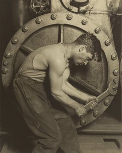 Monteur en Stoompomp door Lewis W. Hine