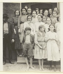 Allen zijn arbeiders in Walker County Hosiery Mills, Lafayette, Georgia