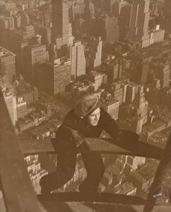 De balken van de Empire State beklimmen - 100 verdiepingen hoog door Lewis Wickes Hine