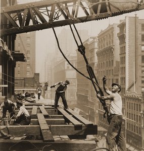 Bouwvakkers Empire State Building, ca. 1930