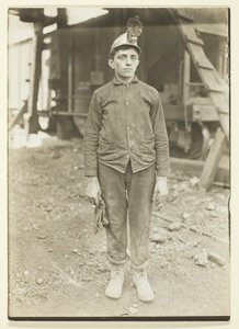Chauffeur in kolenmijn in Pennsylvania