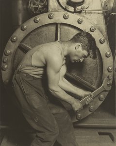 Monteur en stoompomp, 1921 door Lewis Wickes Hine