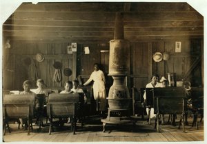Gesegregeerde school in Anthoston, Kentucky, 1916