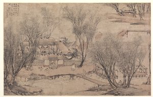 Nieuwjaarsdag in een Dorp bij Stone Lake, 1609 door Li Shida