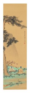 Twee Muzikanten, 1758 door Li Wenyuan