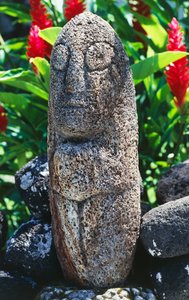 Antropomorfe Tiki-sculptuur, Papeete, Tahiti door Unbekannt Unbekannt