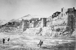 Bala Hissar in Kabul tijdens de tweede Afghaanse Oorlog 1878-80