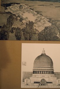 Ontwerptekening voor pauselijk paleis in Heilig Land