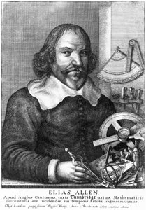 Elias Allen, wiskundige en instrumentmaker, ca. 1630 door Unbekannt Unbekannt