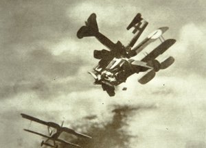 Duitse en Britse vliegtuigen botsen in de lucht door Unbekannt Unbekannt