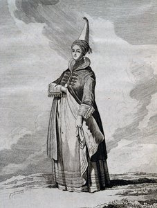 IJslandse vrouw, gravure uit Reis in de Noordzee tussen 1767 en 1768 door Yves-Joseph de Kerguelen-Tremarec (1734-1797)