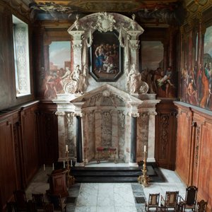 Interieur van de Kapel, Chatsworth House, Derbyshire door Unbekannt Unbekannt