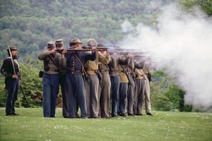 Moderne heropvoering van de Slag bij Gettysburg door Unbekannt Unbekannt