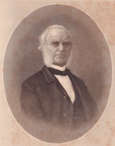 Portret van Amerikaanse Methodistische Bisschop Joseph Holdich (1794-1893), gravure uit ladies