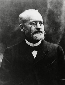 Portret van Charles Louis Alphonse Laveran, Franse medische bacterioloog, Nobelprijs voor Geneeskunde in 1907, foto door Eugene Pirou