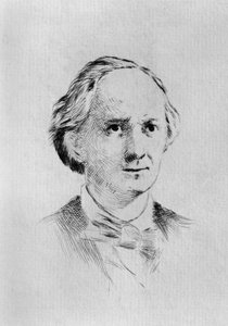 Portret van Charles Pierre Baudelaire (1821-1867), Franse dichter, essayist, kunstcriticus en vertaler