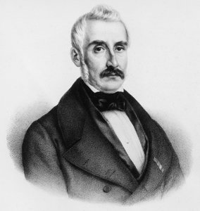 Portret van Graaf Giovanni Baldasseroni, Italiaanse politicus en laatste premier van Toscane, gravure