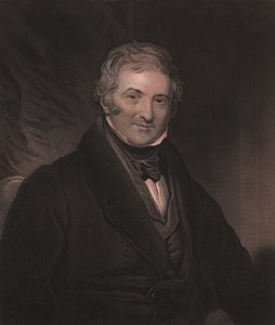 Portret van Engelse toneelschrijver Thomas Morton (1764-1838), gravure door W Hunt naar schilderij van Martin Archer Shee, 23x32 cm, Virtue and Co Uitgever, Londen, circa 1860 door Unbekannt Unbekannt
