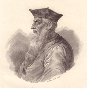 Portret van Italiaanse admiraal Andrea Doria (1466-1560), kopergravure door Ludovico Pelli door Unbekannt Unbekannt