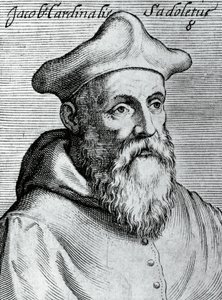 Portret van Jacopo Sadoleto (1477-1547), Italiaanse humanist, katholieke bisschop en kardinaal, gravure uit Illustrissimorum, omnique virtutis, et scientiarum laude praestantissimoru virorum icones, door Claudius Pernetus door Unbekannt Unbekannt