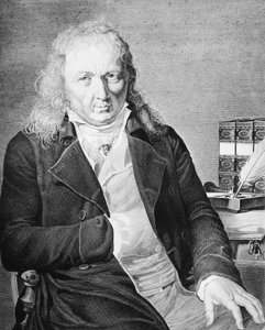 Portret van Jacques Bernardin Henri de Saint-Pierre, Franse schrijver en botanicus, gravure