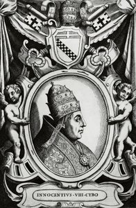 Portret van paus Innocentius VIII (Giovanni Battista Cybo) door Unbekannt Unbekannt