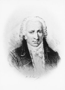 Portret van Stanislas Jean, Markies de Boufflers (1738-1815), Franse schrijver, soldaat en academicus, ets naar tekening door Adolphe Lalauze (1838-1905)