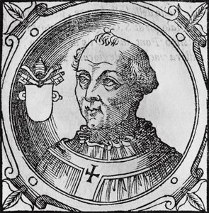 Portret van Stefanus II of III, 92e paus van de Katholieke Kerk, gravure door Unbekannt Unbekannt