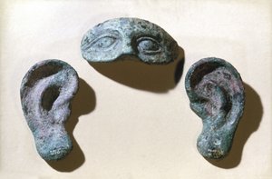 Romeinse votieve ogen en oren, brons, 200 v.Chr.-100 n.Chr.