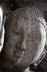 Sri Lanka, Oude Stad Polonnaruwa, Gal Vihara, liggende Boeddhabeeld door Unbekannt Unbekannt