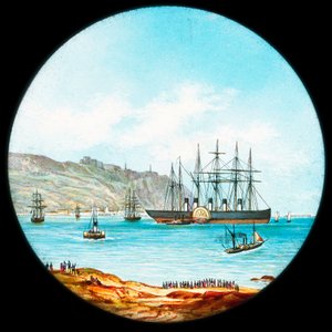 De Great Eastern stoomschip, toverlantaarnplaat