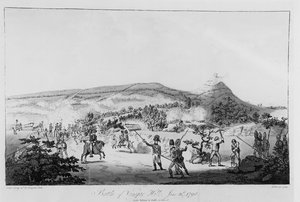 De Slag bij Vinegar Hill, 21 juni 1798, gegraveerd door Henry Brocas (1762-1837)