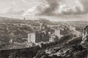 Uitzicht vanaf Calton Hill, Edinburgh, uit 