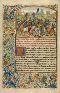 Gillion verslaat koning Hector en Gillion vecht met de emir van Orbrie door Lieven van Lathem