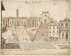 Achttien Zichten van Rome: Het Campidoglio door Lievin Cruyl