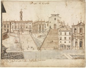 Achttien Zichten van Rome: Het Campidoglio door Lievin Cruyl