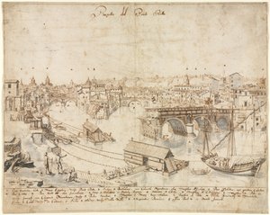 Achttien Zichten van Rome: De Ponte Rotto door Lievin Cruyl