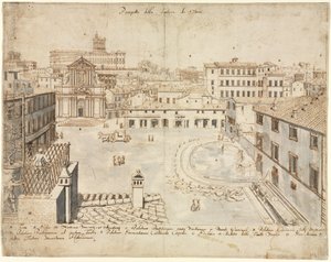 Achttien Zichten van Rome: De Trevifontein, 1665