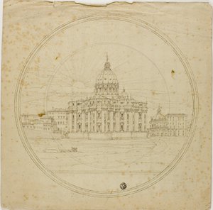 Buitenaanzicht van de apsis, Sint Pieter door Lievin Cruyl