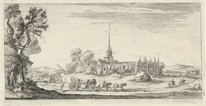 Landschap met klooster
