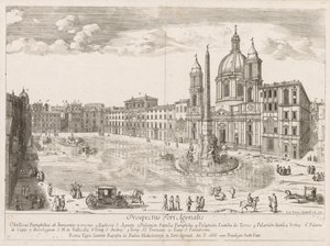 Piazza Navona uit "Prospectus Locurum Urbis Romae Insign[ium]"
