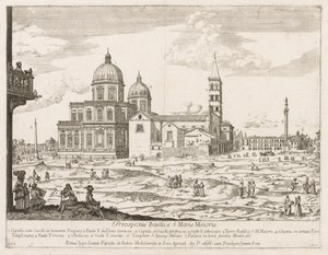 Santa Maria Maggiore uit "Prospectus Locurum Urbis Romae Insign[ium]" door Lievin Cruyl