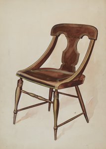 Stoel geschilderd, ca. 1937 door Lillian Causey
