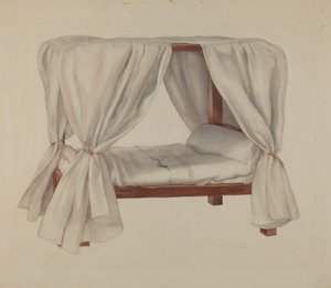 Poppenbed, ca. 1937 door Lillian Causey