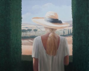 Meisje, rugaanzicht, Toscane, 2012