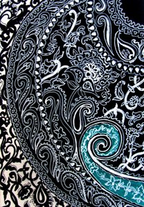 Paisley studie, 2016 (Inkt op aquarelpapier)