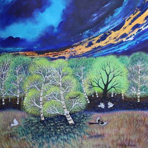 Avondlucht, 2023 (acrylverf op doek)
